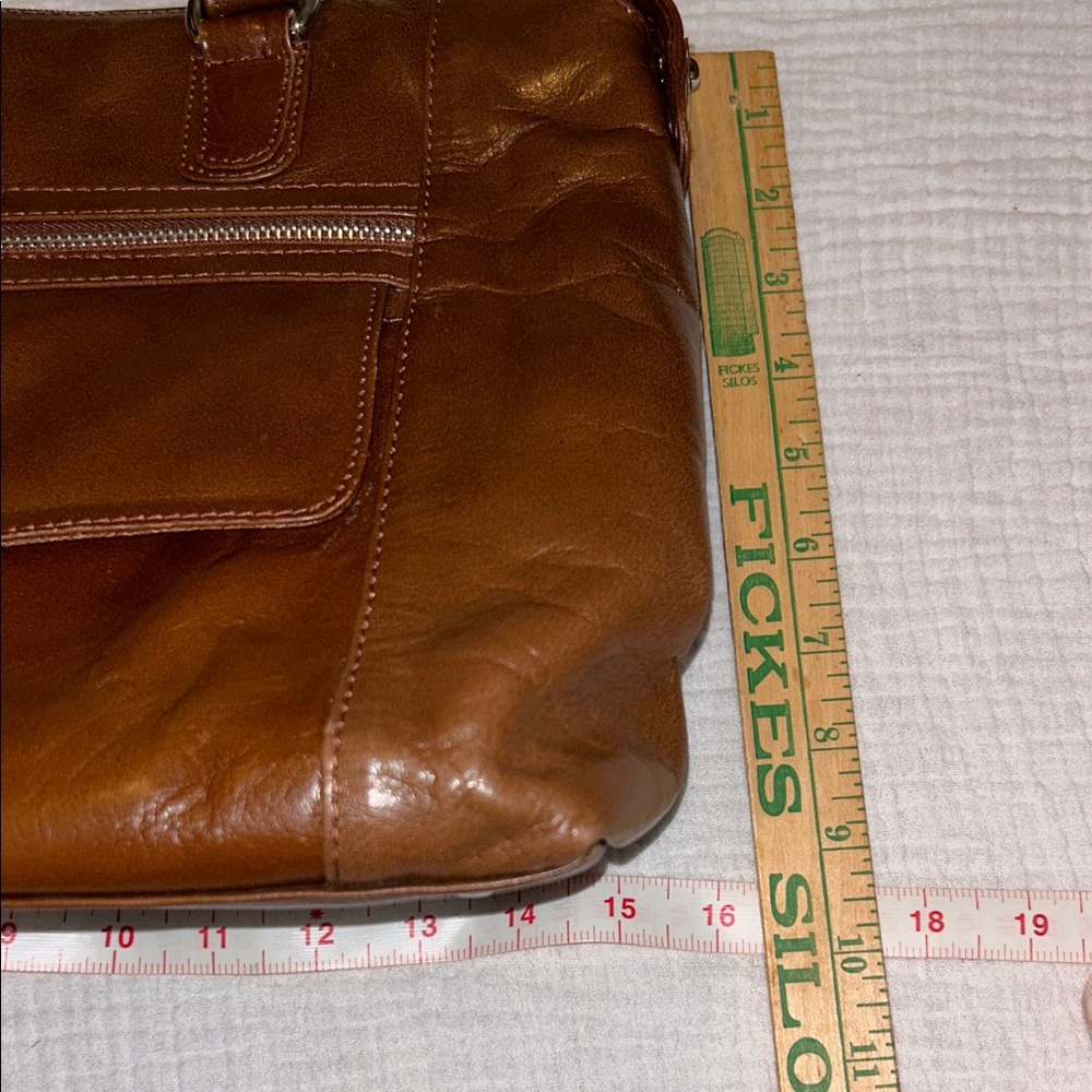 Ashwood Genuine Leather Shoulder Bag Tote Cognac Brown Handbag Purse - Picture 12 of 17